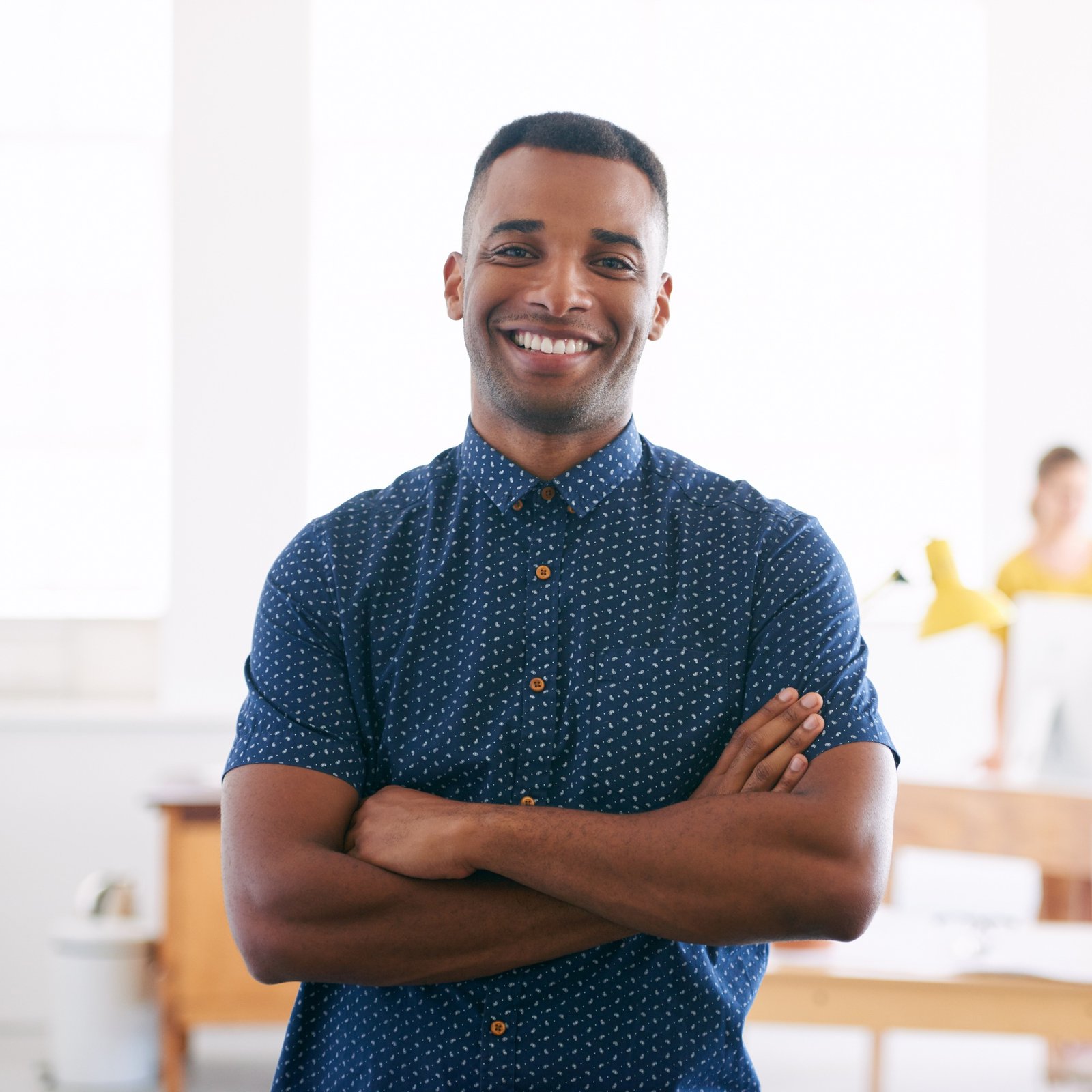 my space at the office cropped shot of a handsome young businessman in the office
